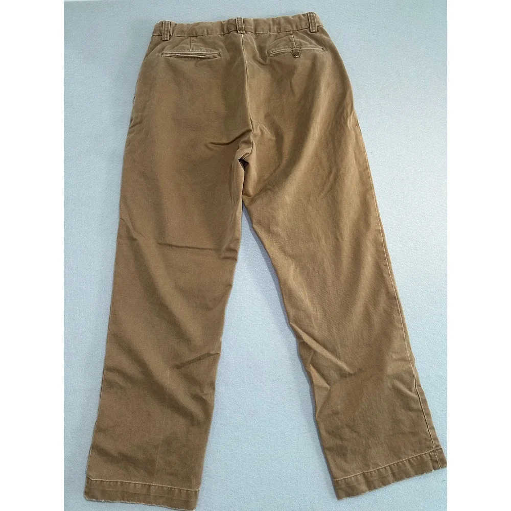 Polo Ralph Lauren Chino Pants Mens 33x30 Brown Tan Cotton Straight Leg Trousers